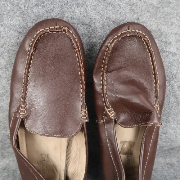 Dexter Shoes Mens 10.5 Casual Loafer Slip On Leather Brown Moc Toe Driving Flats main image 7